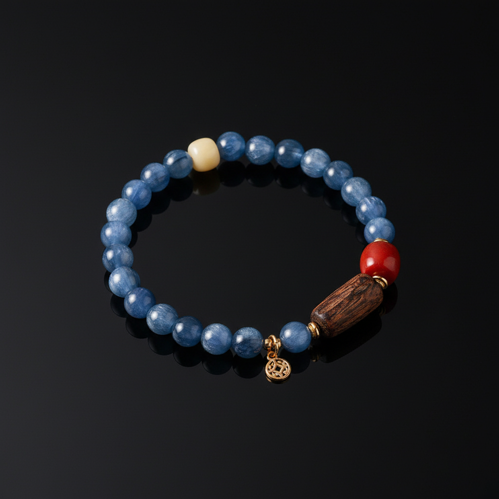 The Serene Spirit Agarwood & Kyanite Bracelet