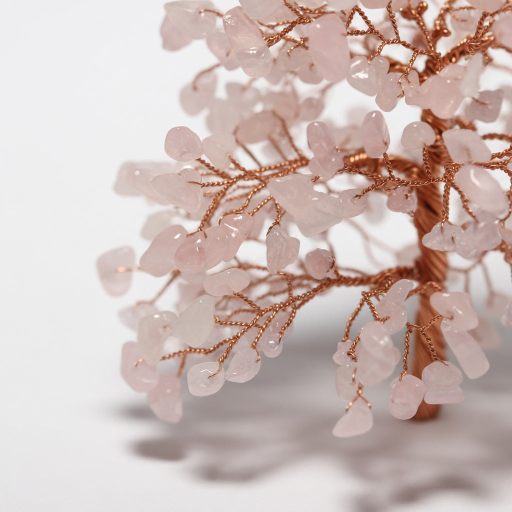 The Rose Quartz Love Tree - detail