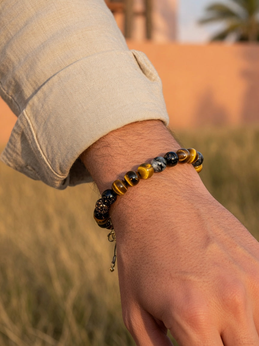 The Triple Tiger Guardian Bracelet - men's model