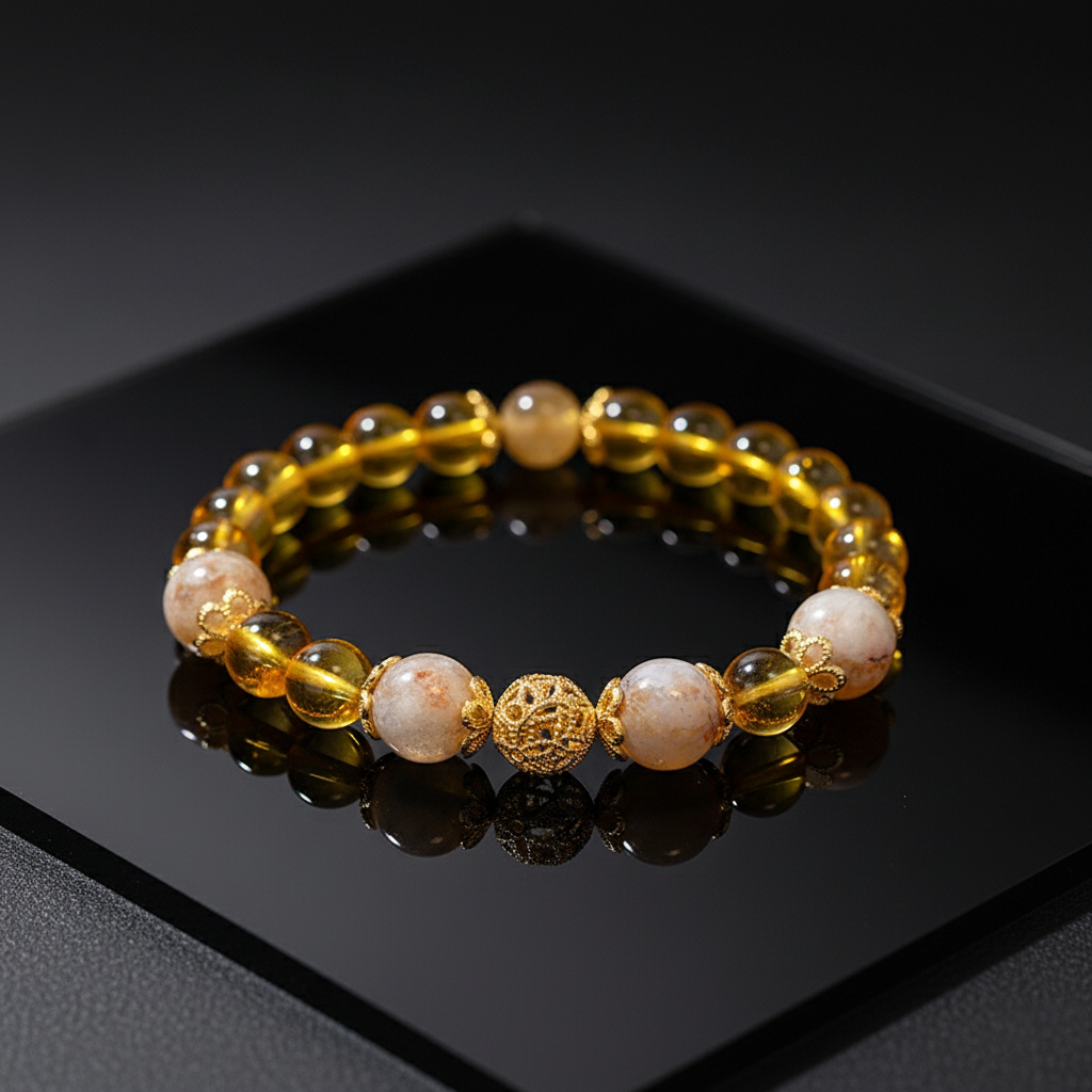 The Golden Auralite Abundance Bracelet by Kairo Energy