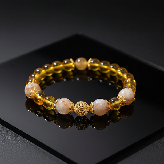 The Golden Auralite Abundance Bracelet by Kairo Energy