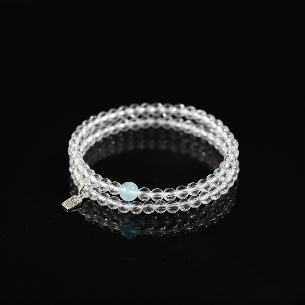 The Cloud Wave Clarity Double Wrap Bracelet
