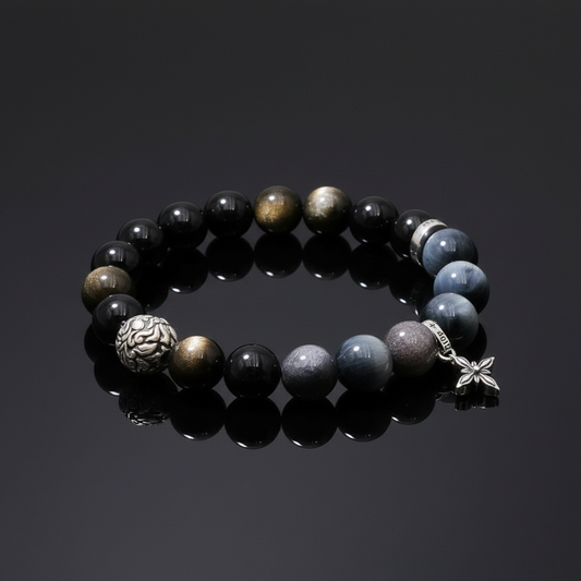 The Obsidian & Agate Allegiance Bracelet