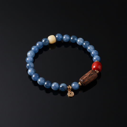 The Serene Spirit Agarwood & Kyanite Bracelet