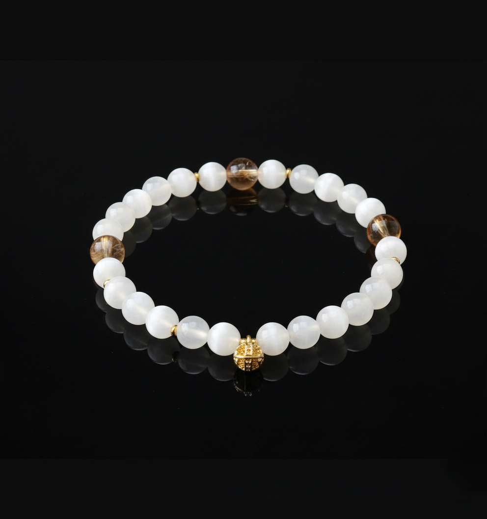 The 'Morning Glow' Blue Moonstone Bracelet