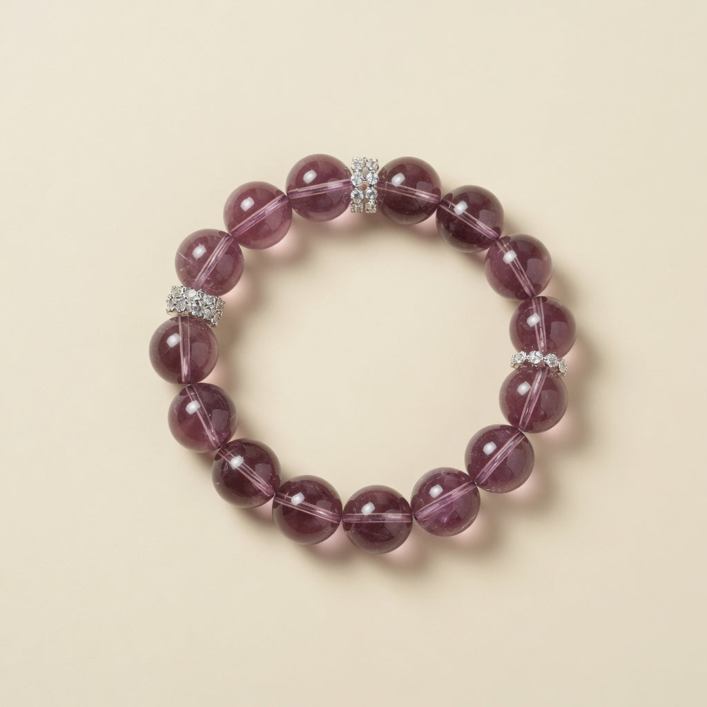The Scholar's Amethyst Bracelet - front view