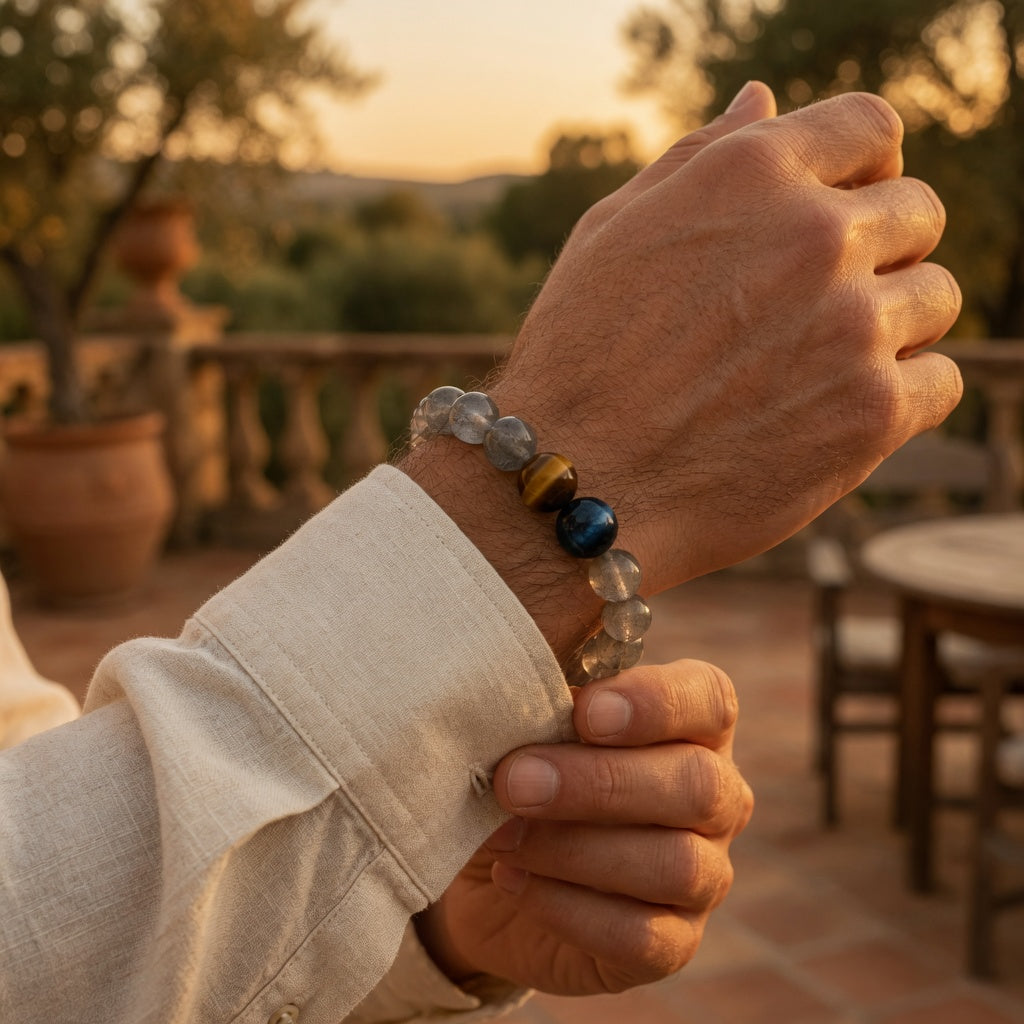 The Grey Moonlight Bracelet - worn by him