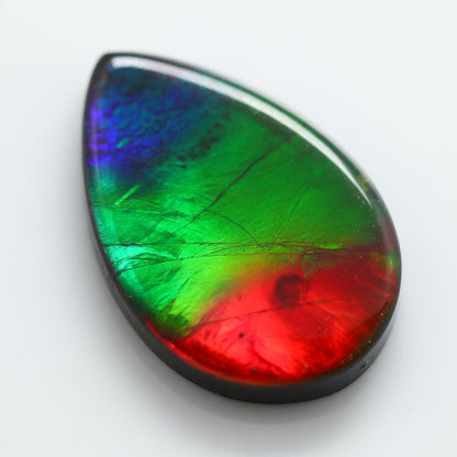 Ammolite Premium Oval Cabochon 2ct 8x12mm - detail