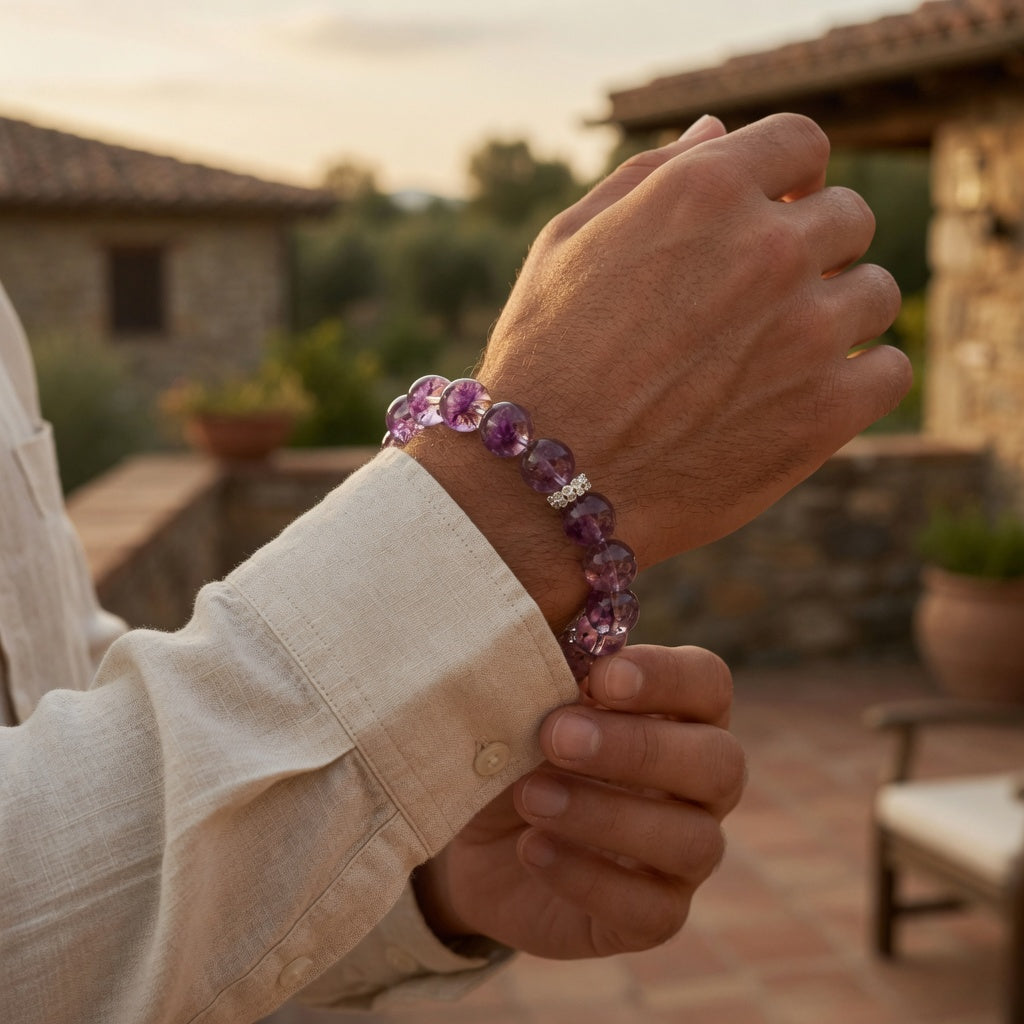 The Scholar's Amethyst Bracelet - worn by him