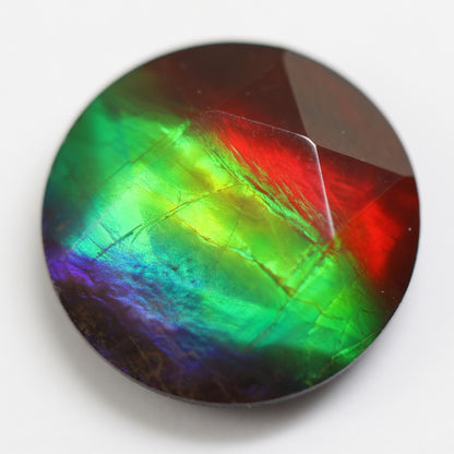 Ammolite Tri-Color Round Cabochon 8mm - detail