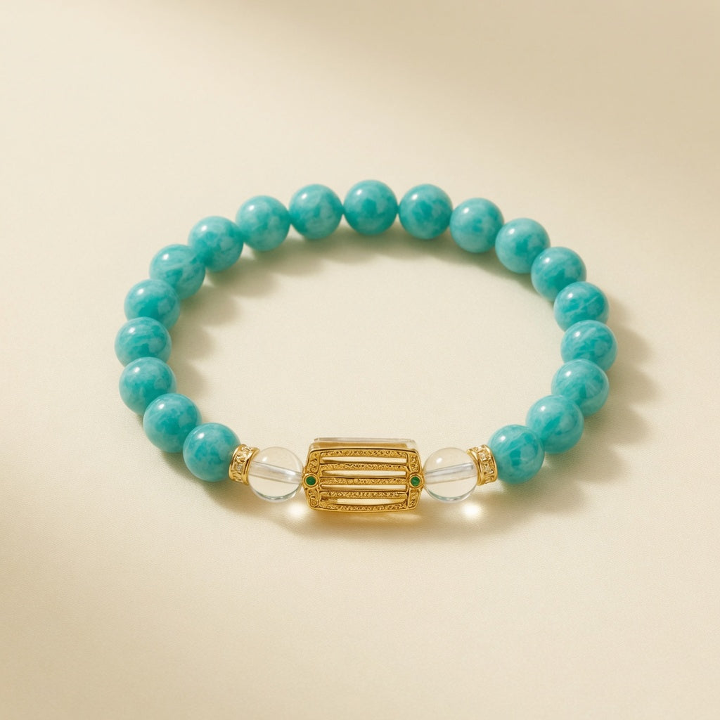 The Amazonite Calm Bracelet - front view