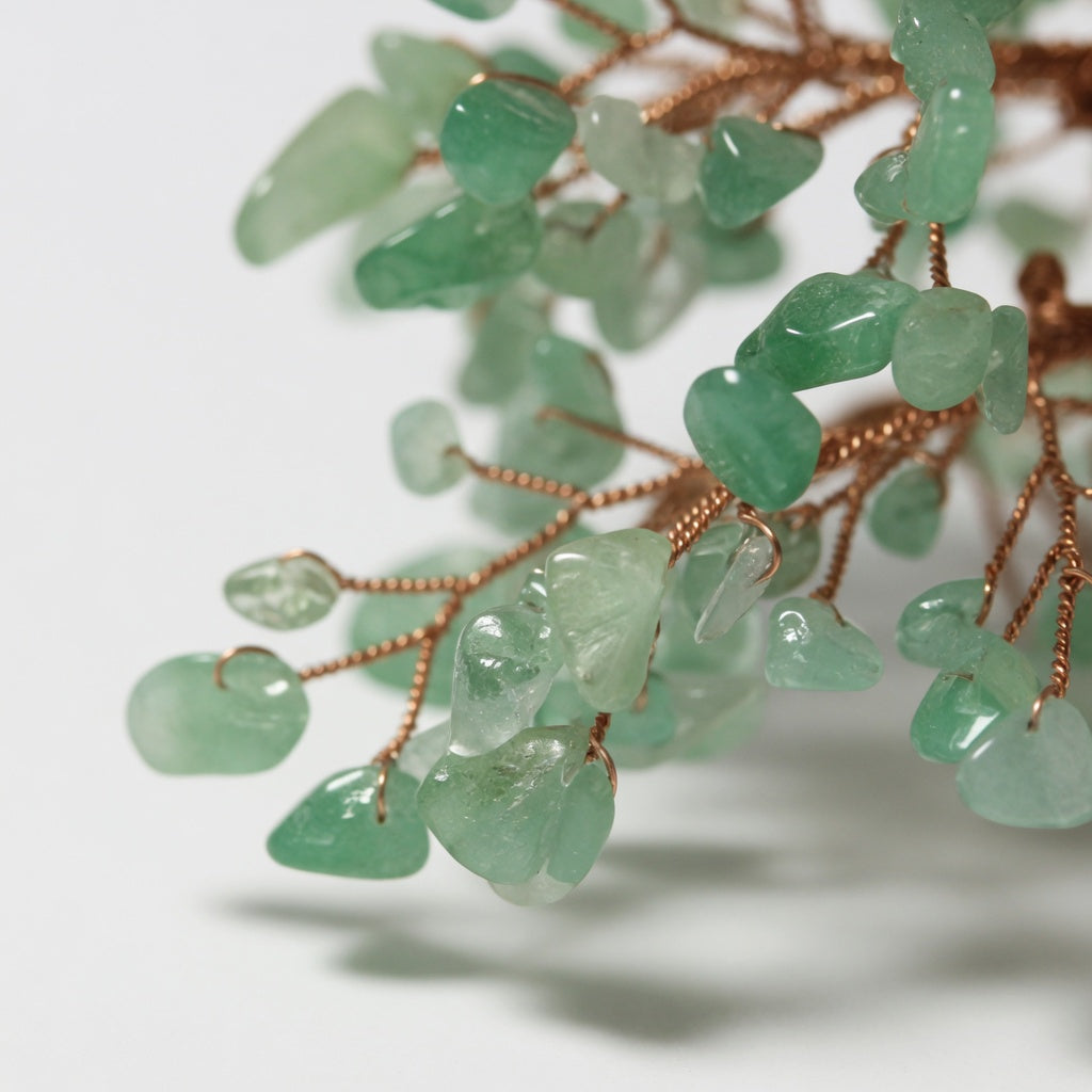 The Green Aventurine Luck Tree - detail