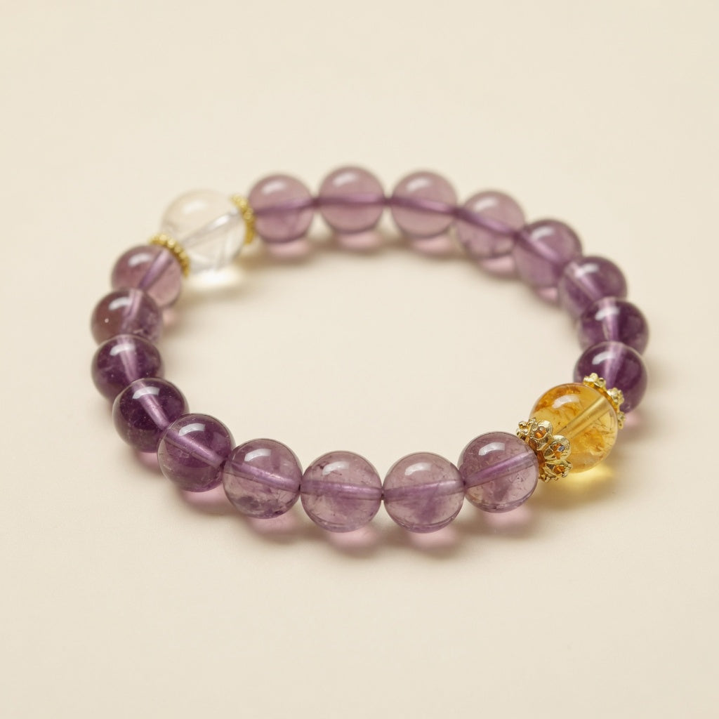 The Nine Flames Amethyst Bracelet - front view