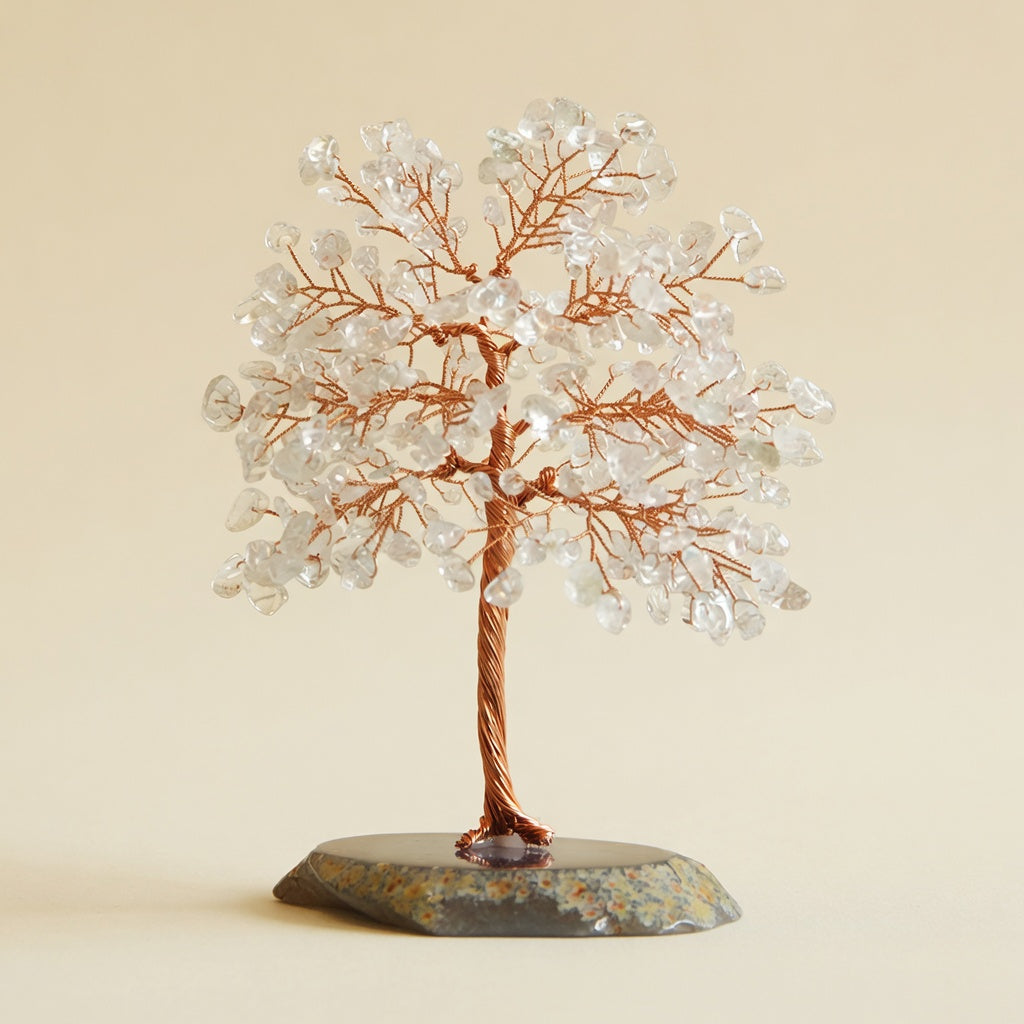 The Clear Quartz Energy Tree - front view