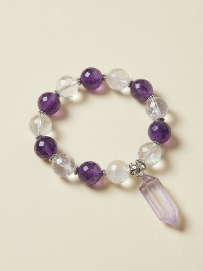 The Amethyst Dual-Point Fortune Bracelet - front