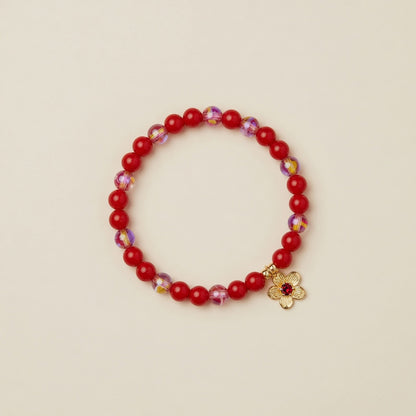 The Crimson Ember Rainbow Bracelet - front
