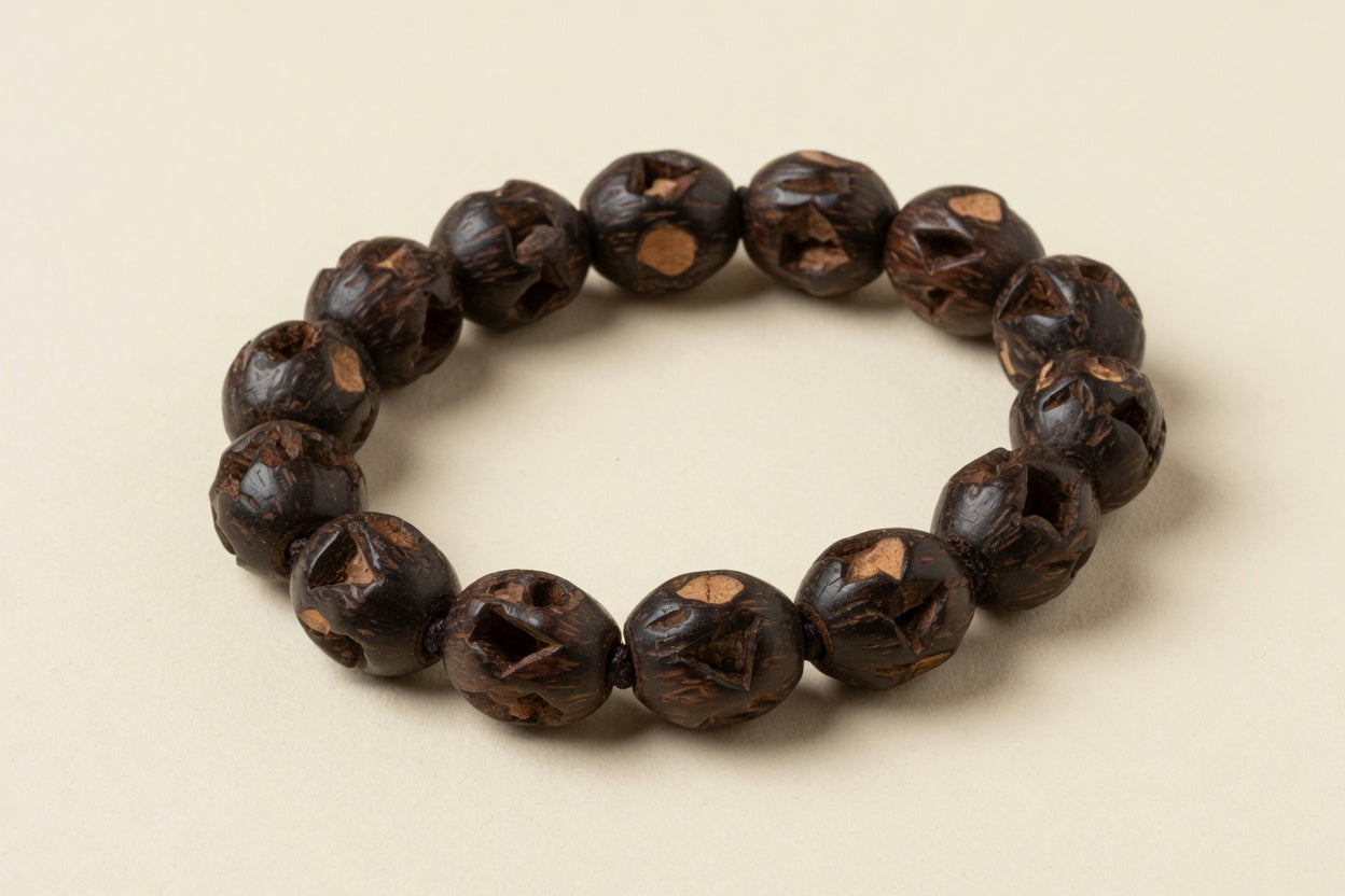 The Aged Coconut Wenwan Bracelet - front