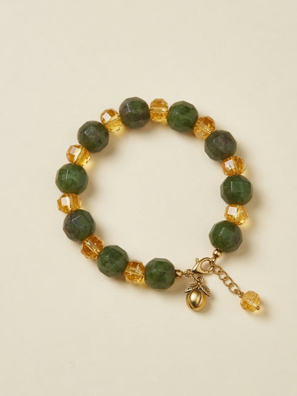 The Plum Jade & Citrine Bracelet - front