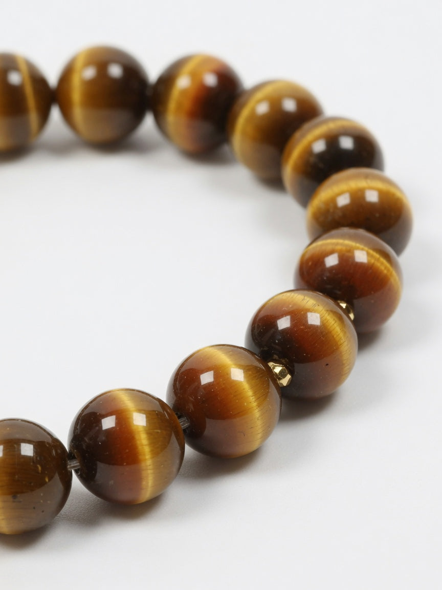 The Wealth Tiger's Eye Bracelet - close-up
