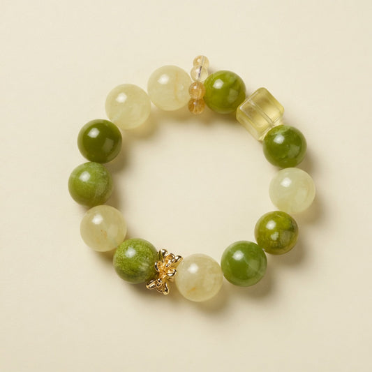The Plum Jade & Citrine Bracelet