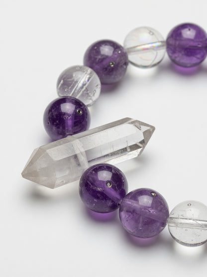 The Amethyst Dual-Point Fortune Bracelet - close-up
