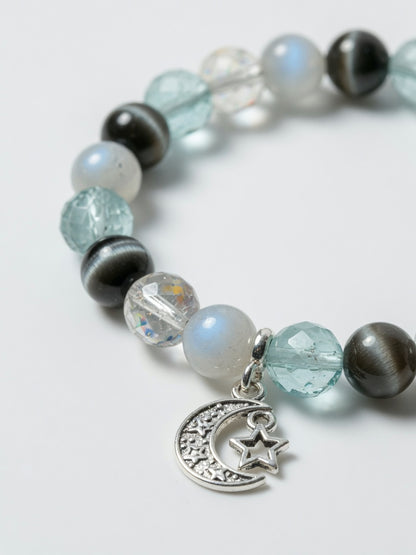 The Aquamarine Guardian Bracelet - close-up