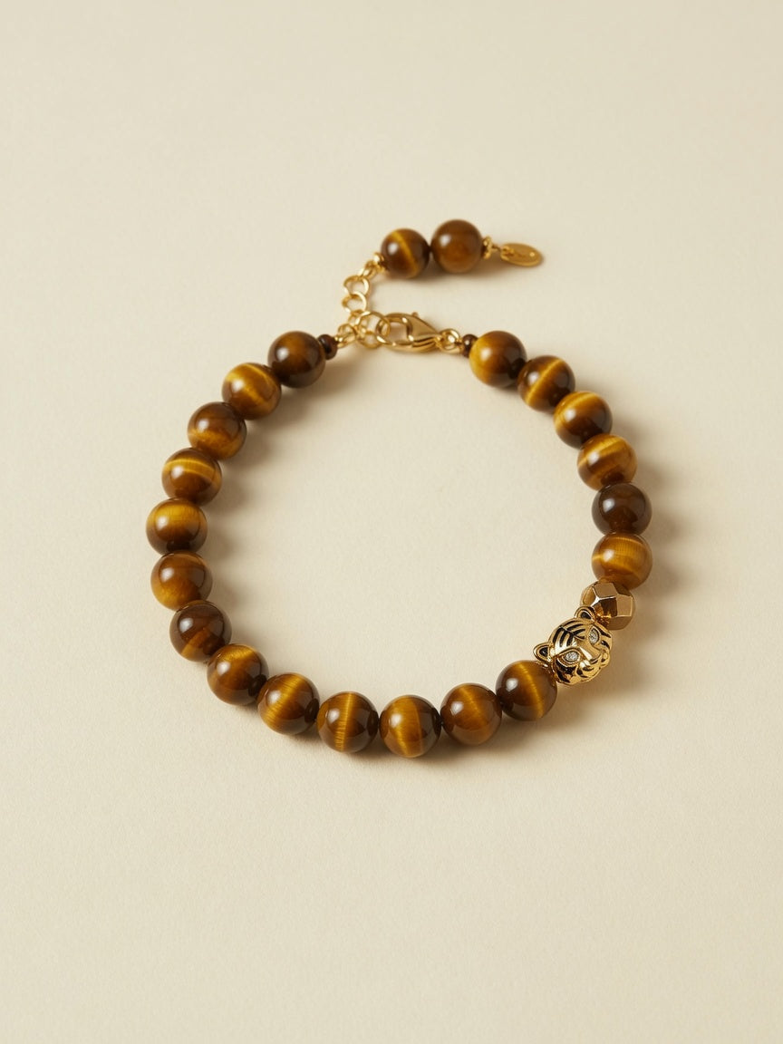 The Wealth Tiger's Eye Bracelet - front