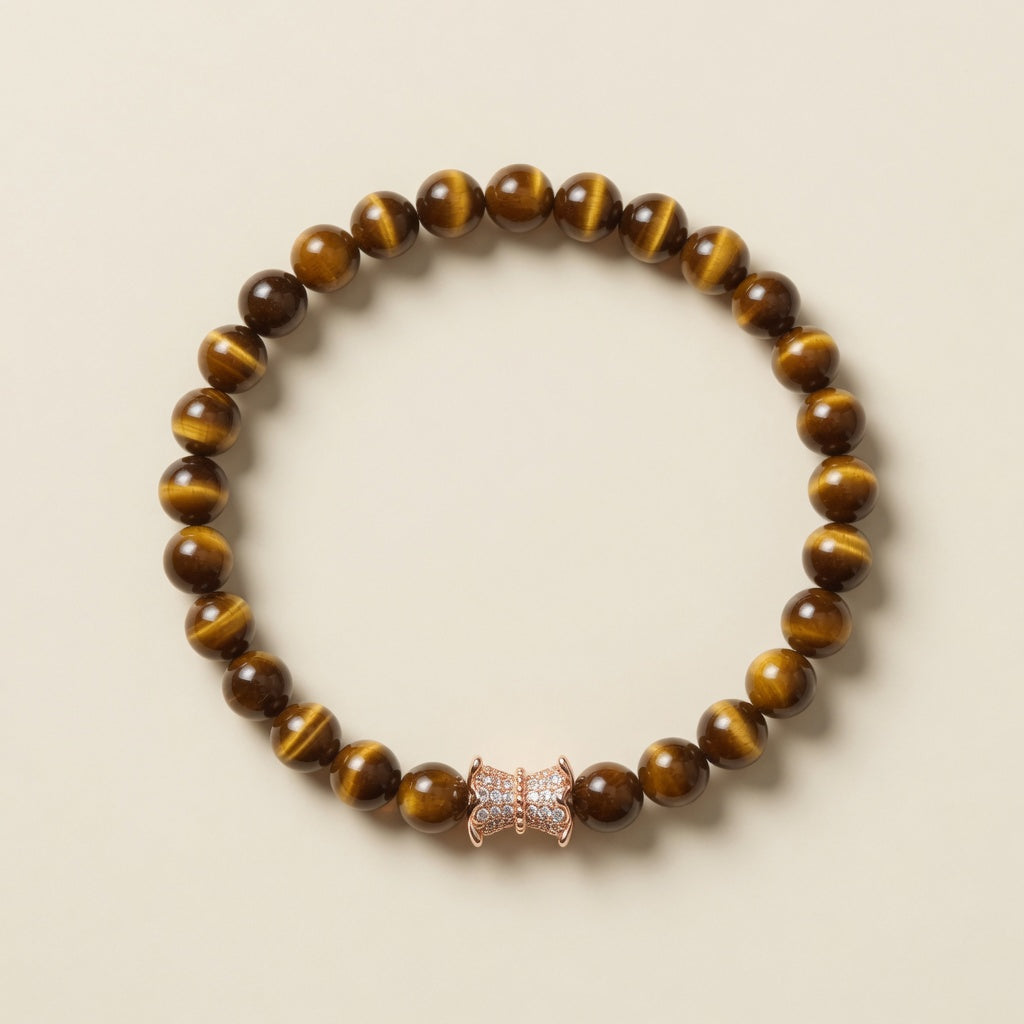 The Wealth Tiger's Eye Bracelet, one of two pieces in the Earth Element Pair