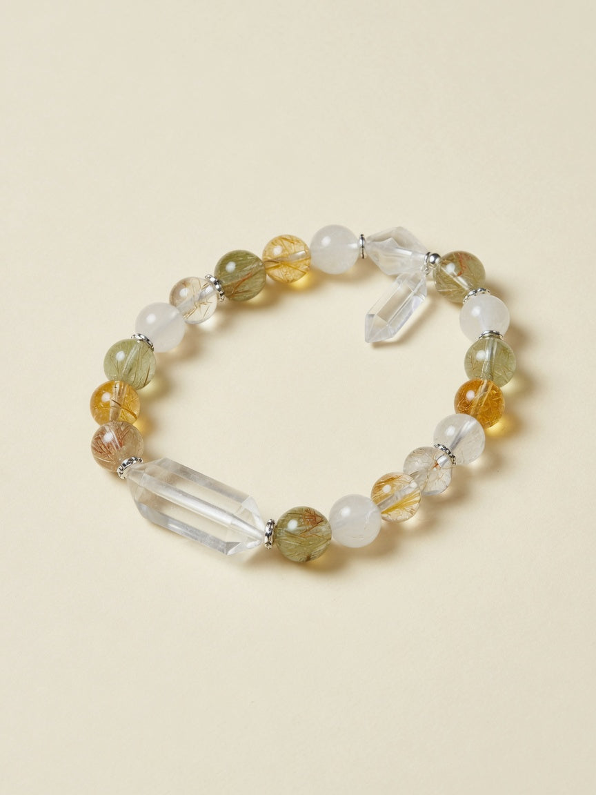 The Green Fortune Multi-Treasure Bracelet - front