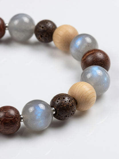 The Moonlit Agarwood Bracelet - close-up
