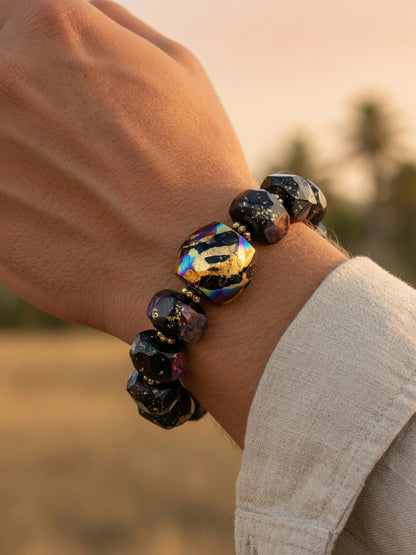 The Black Gold Overlord Bracelet - men's model