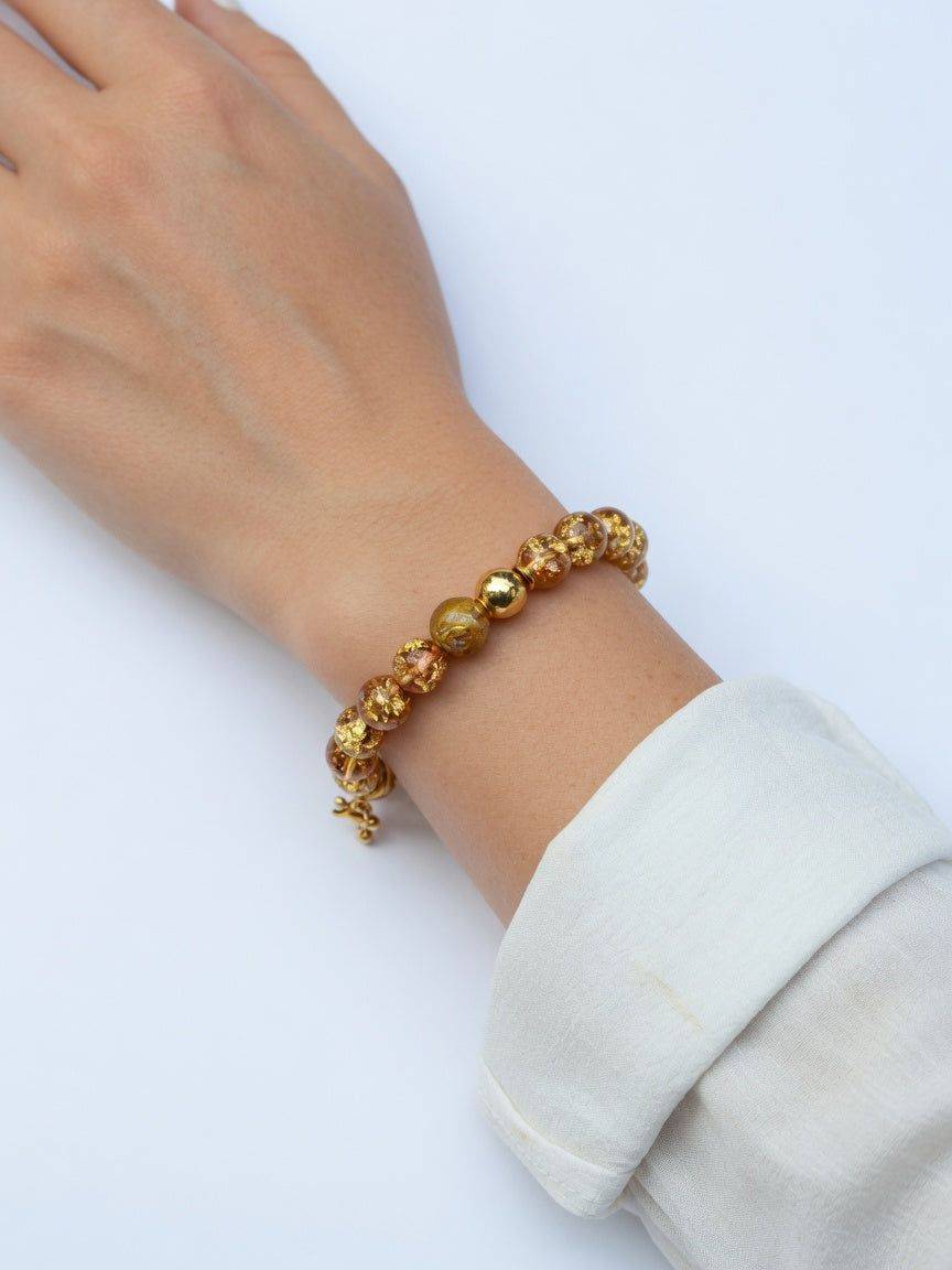 The Golden Fortune Stone Bracelet - women's model