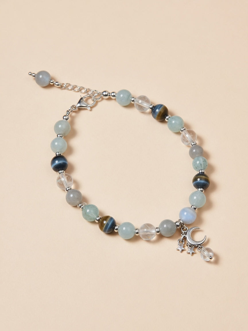 The Aquamarine Guardian Bracelet - front