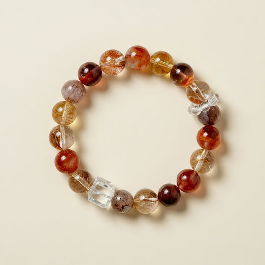 The Crimson Ember Rainbow Bracelet