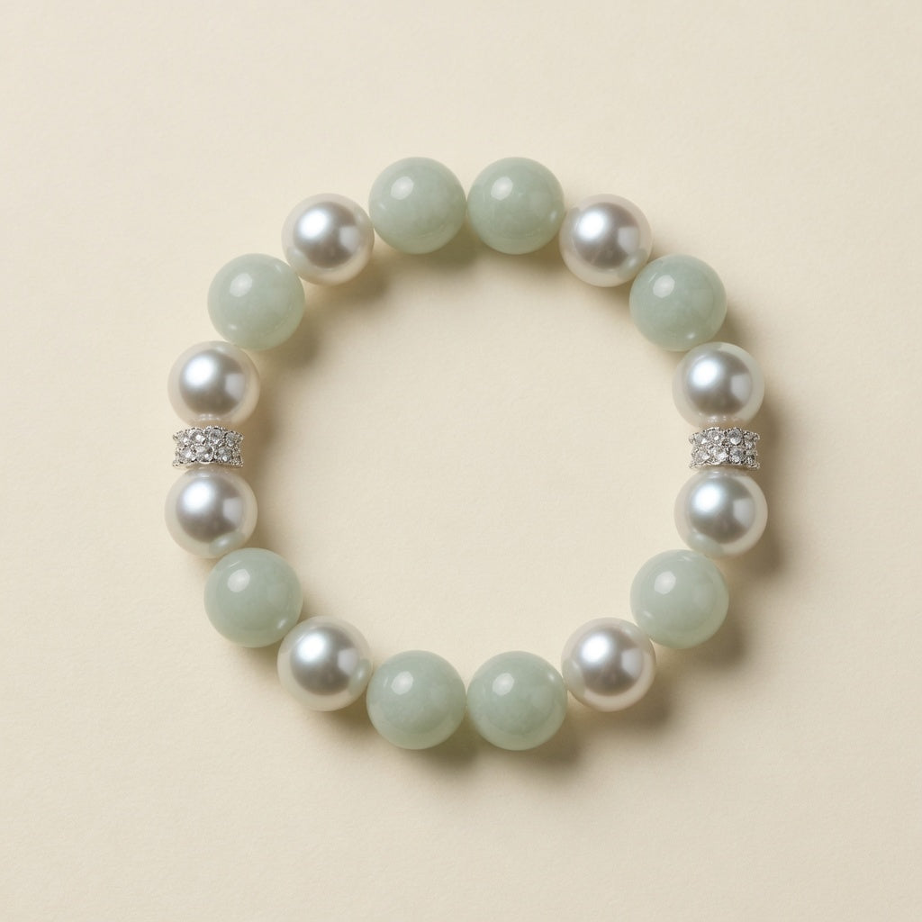 The Moonlight Goddess Bracelet, one of two pieces in the Water Element Pair