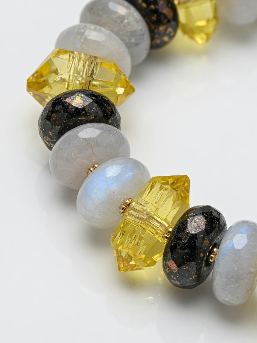 The Golden Tower & Moonlight Bracelet - close-up