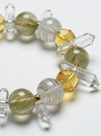 The Green Fortune Multi-Treasure Bracelet - close-up