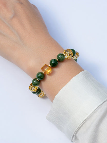 The Plum Jade & Citrine Bracelet - women's model