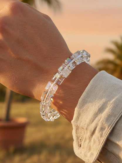 The Frosted Cube Bracelet - men's model