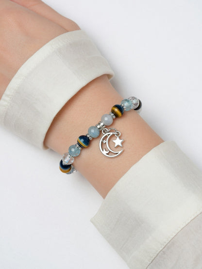 The Aquamarine Guardian Bracelet - worn by woman