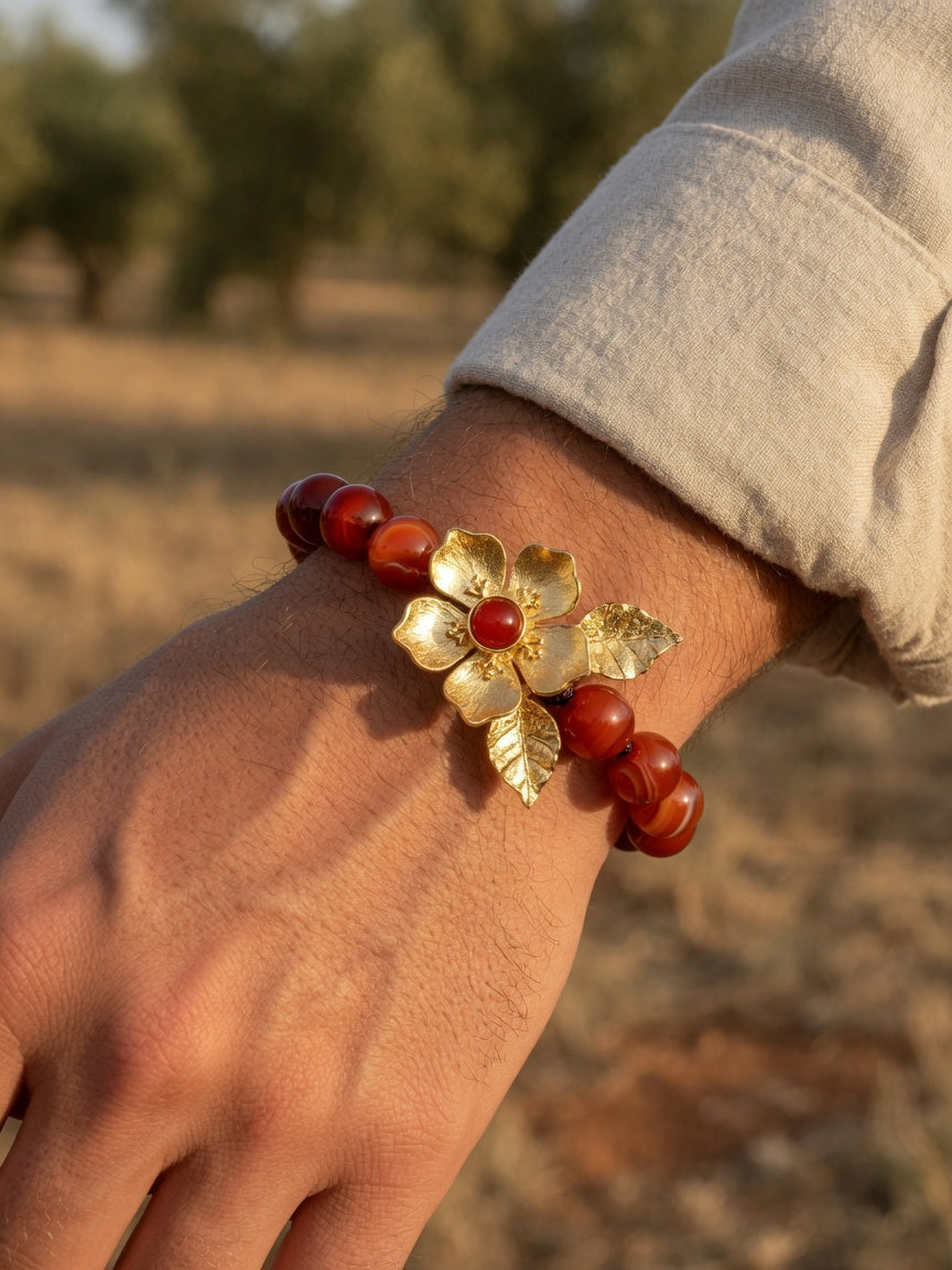 The Nanhong Agate Treasure Bracelet - men's model