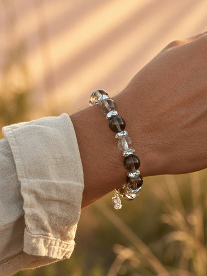 The Clean Smoky Quartz Bracelet - men's model
